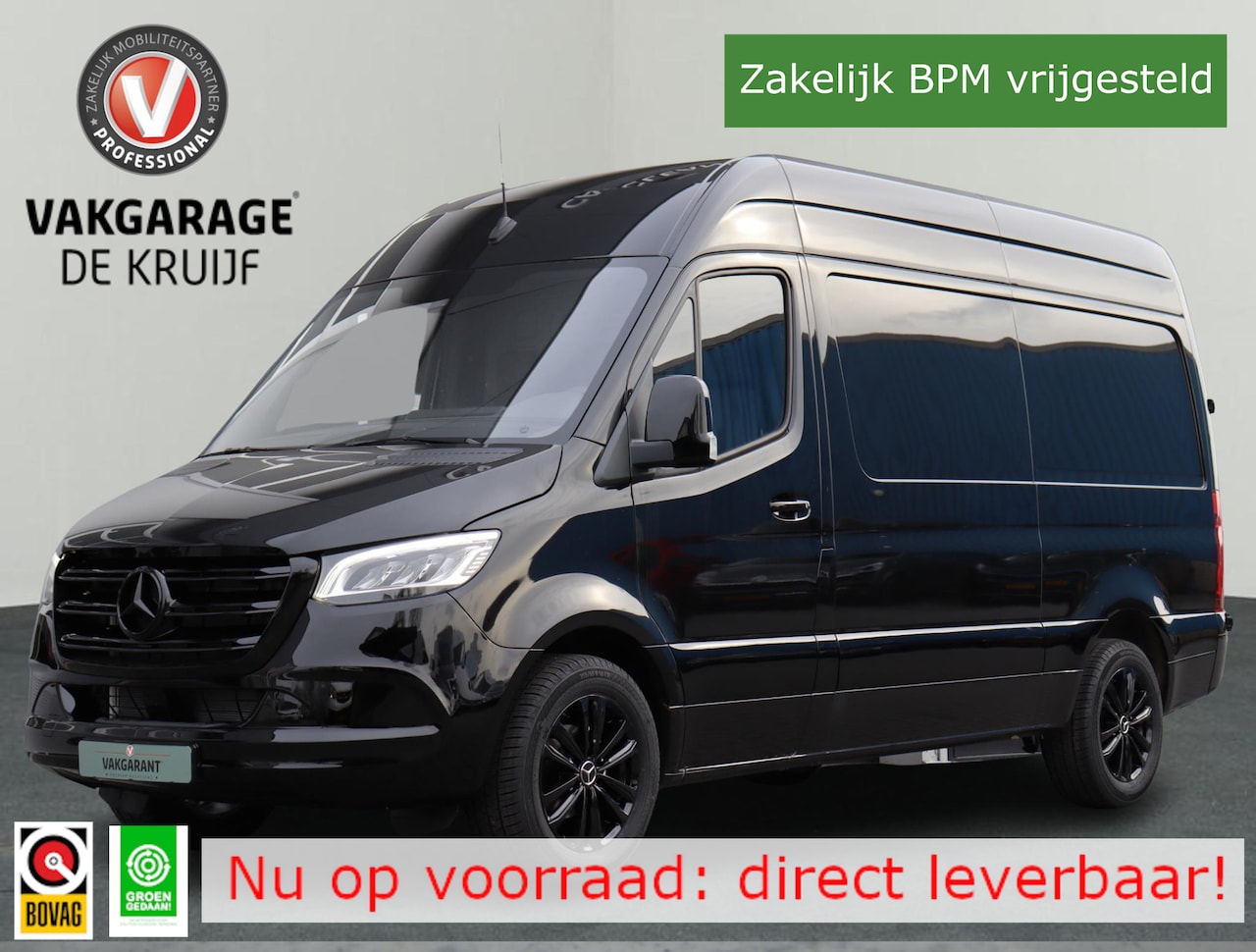 Mercedes-Benz Sprinter - 319 1.9 CDI L2H2 RWD LED,Geveerde Comfort Stoel Camera 10''Mbux Black edition!! - AutoWereld.nl