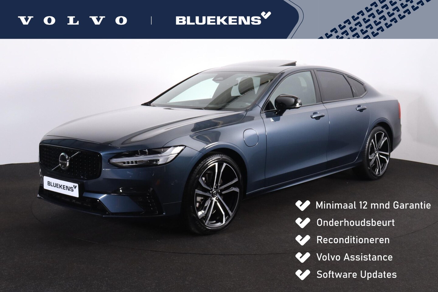 Volvo S90 - T8 AWD Ultimate Dark - LONG RANGE - Luchtvering - IntelliSafe Assist & Surround - 360º Cam - AutoWereld.nl