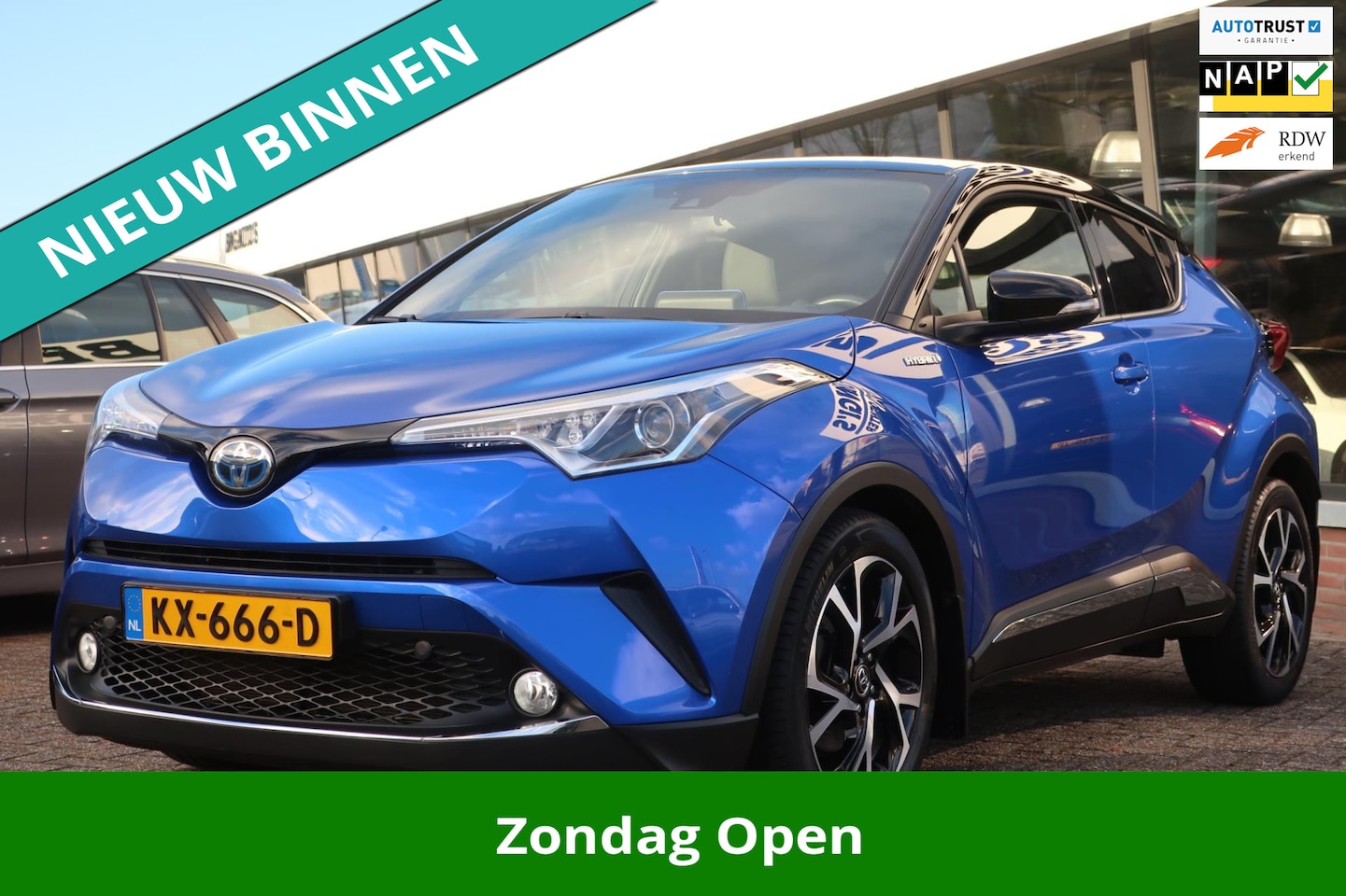 Toyota C-HR - 1.8 Hybrid Bi-Tone LED_ADAP-CRUIS_LEDER_CAM_18-INCH. - AutoWereld.nl