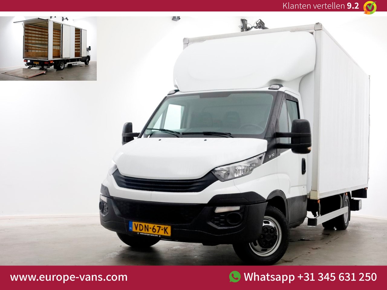 Iveco Daily - 35C15 3.0 150pk E6 Bakwagen met laadklep 1000kg H232cm Trekhaak 3500kg 11-2019 - AutoWereld.nl