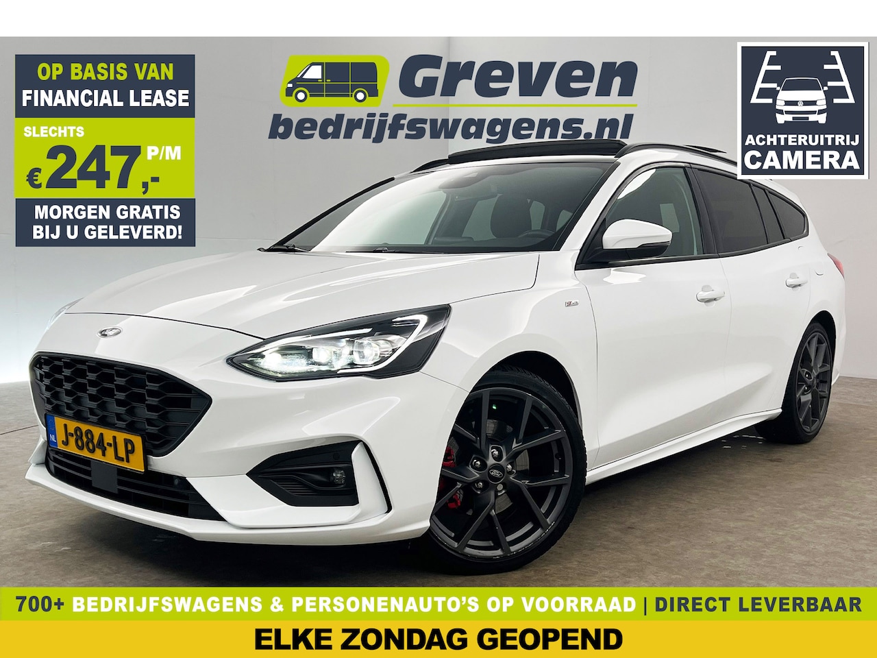 Ford Focus - 1.0 EcoBoost Hybrid ST Line 168PK Pano b/o Audio Camera Clima Carplay Cruise LED Navi PDC - AutoWereld.nl