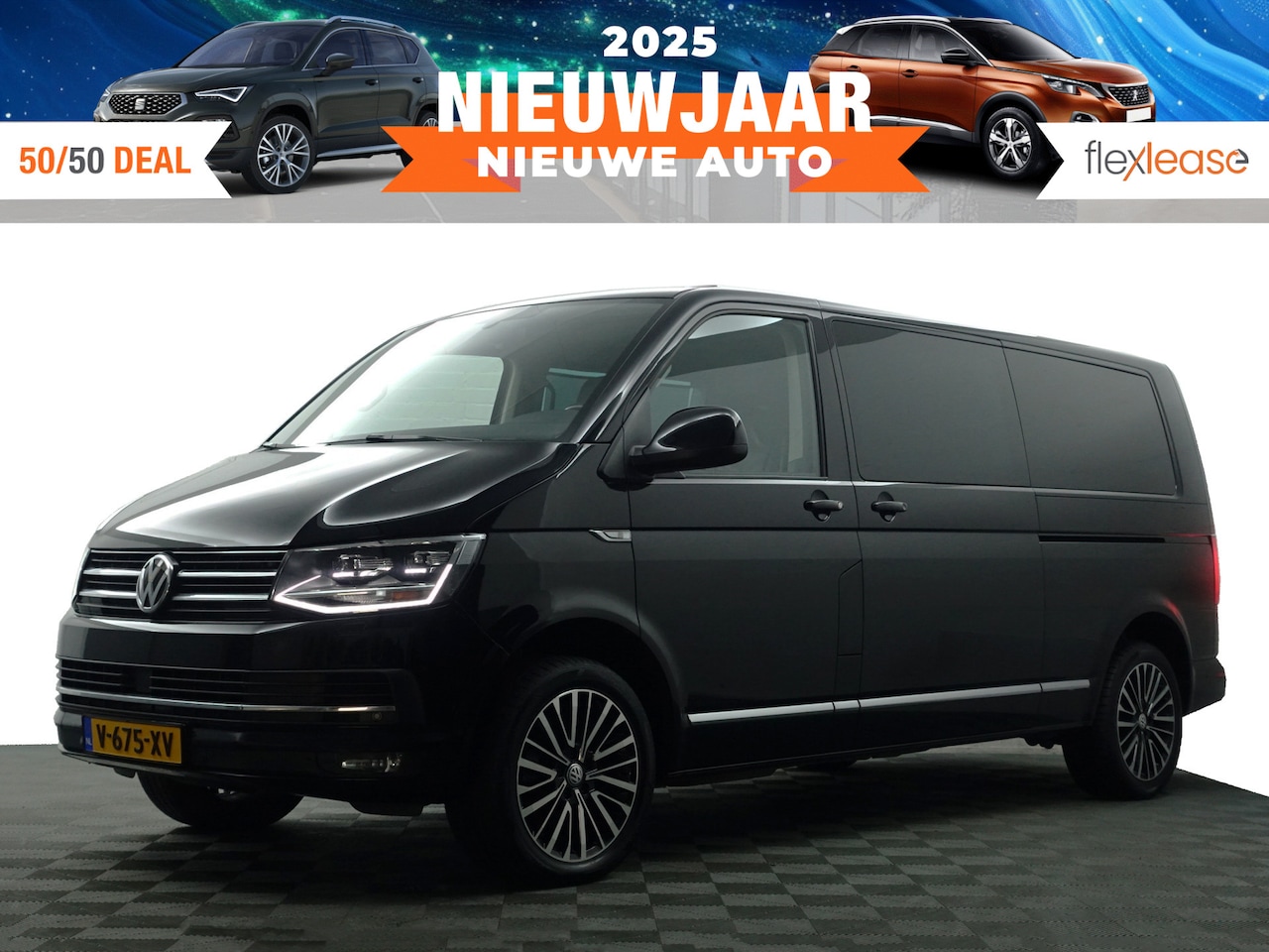 Volkswagen Transporter Multivan - 2.0 TDI L2 Edition 1 of 250 Aut- Dubbele Cabine, Schuifdak, Memory, 2x Elek Schuifdeur, Xe - AutoWereld.nl