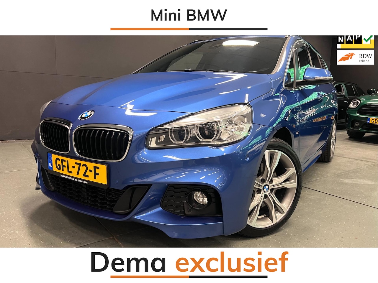 BMW 2-serie Gran Tourer - 218i M-SPORT 7P NAVI/LEDER/LED/ECC/PDC/CRUISE/// - AutoWereld.nl