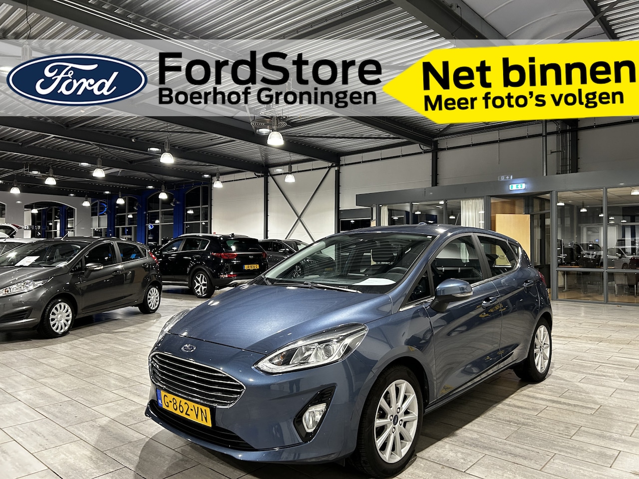 Ford Fiesta - EcoBoost 100 pk Titanium | Trekhaak | LED | Clima | PDC | LMV | Apple Carplay/Android Auto - AutoWereld.nl