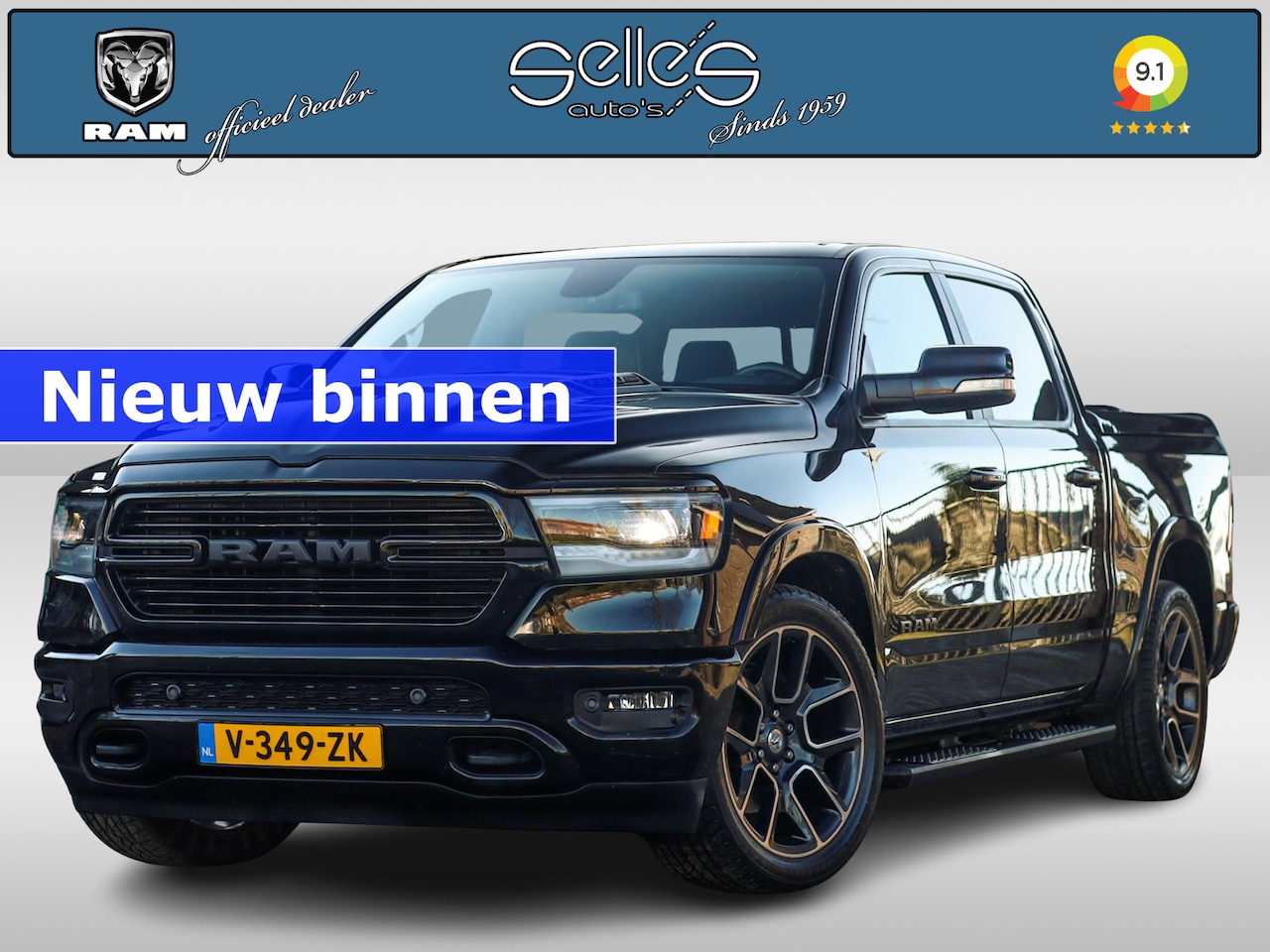 Dodge Ram 1500 - 5.7 V8 4x4 Crew Cab Laramie | Luchtvering  | stoel/stuur verwarming | 4x4| 22 inch velgen - AutoWereld.nl