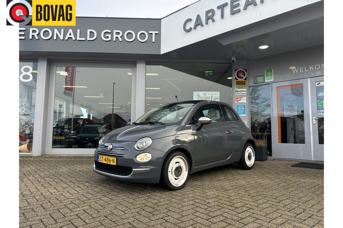 Fiat 500 - 0.9 TA T Annivers. | Cruise | Airco | Retrovelgen | Pannoramadak - AutoWereld.nl