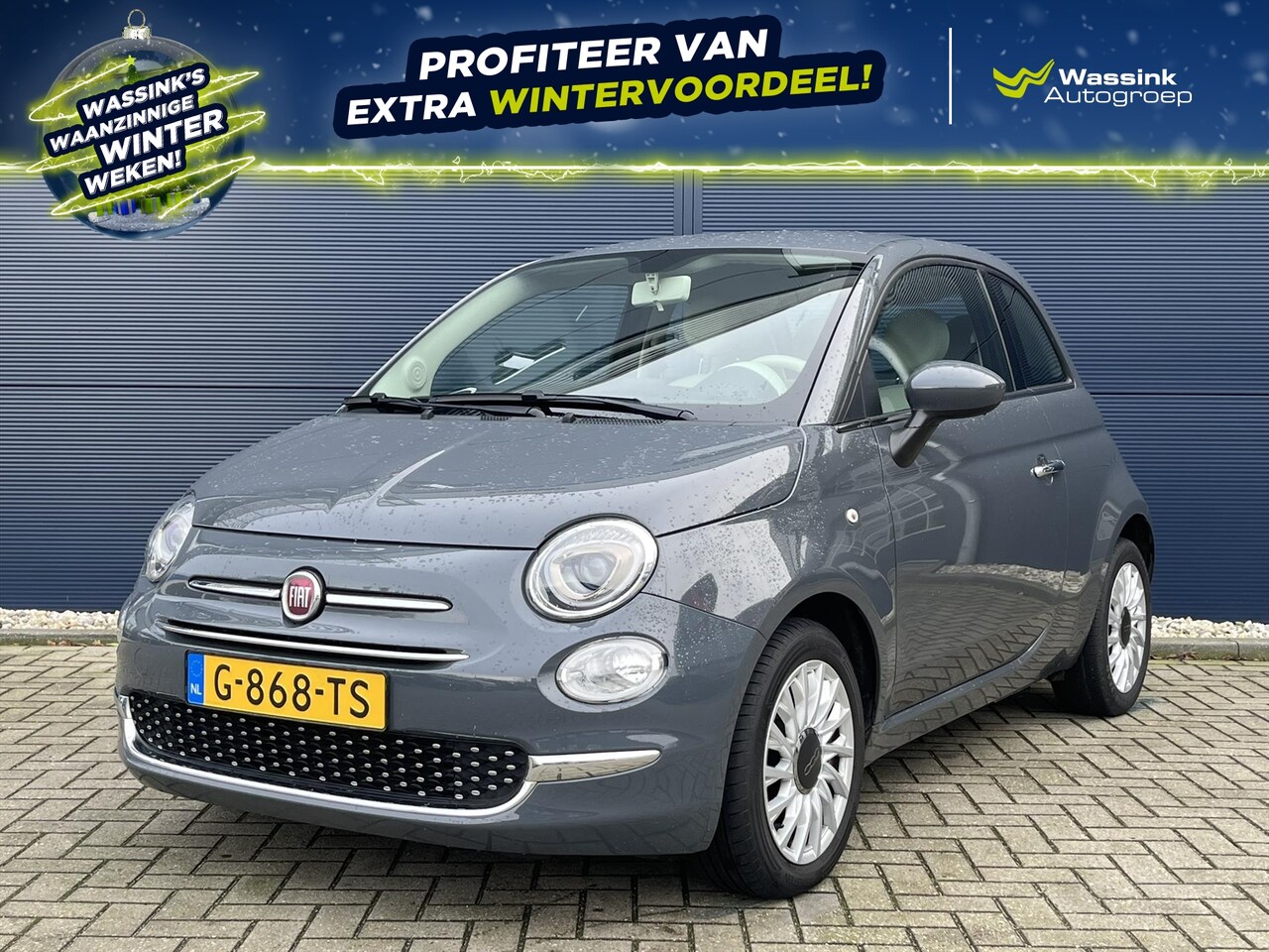 Fiat 500 - 1.2 69pk | Navigatie | Parkeersensoren Achter | 15 Inch Velgen | - AutoWereld.nl