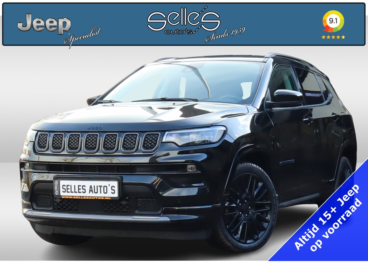 Jeep Compass - 4xe 240 Plug-in Hybrid Electric S | Stoel/Stuur Verwarming | Camera | Applecarplay - AutoWereld.nl