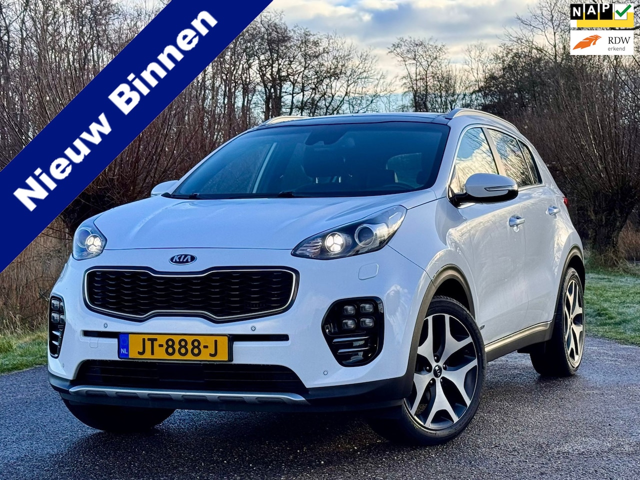 Kia Sportage - 1.6 T-GDI 4WD GT-Line PlusLine Leder Navi Panodak Trekhaak Nap Dealer Onderhouden - AutoWereld.nl