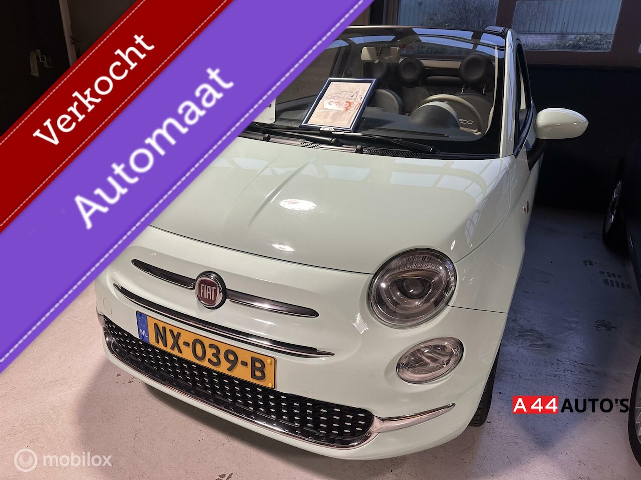 Fiat 500 - 0.9 TwinAir Turbo Cabriolet*NAP✅*AUTOMAAT*VOL LEDER - AutoWereld.nl