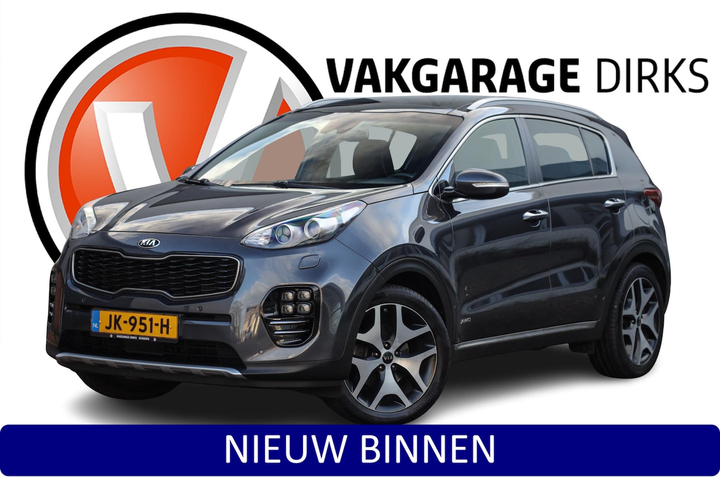 Kia Sportage - 1.6 T-GDI Aut. 4WD GT-Line PlusLine ✅ Pano ✅ Leder ✅ Stoel+Stuurverwarming - AutoWereld.nl