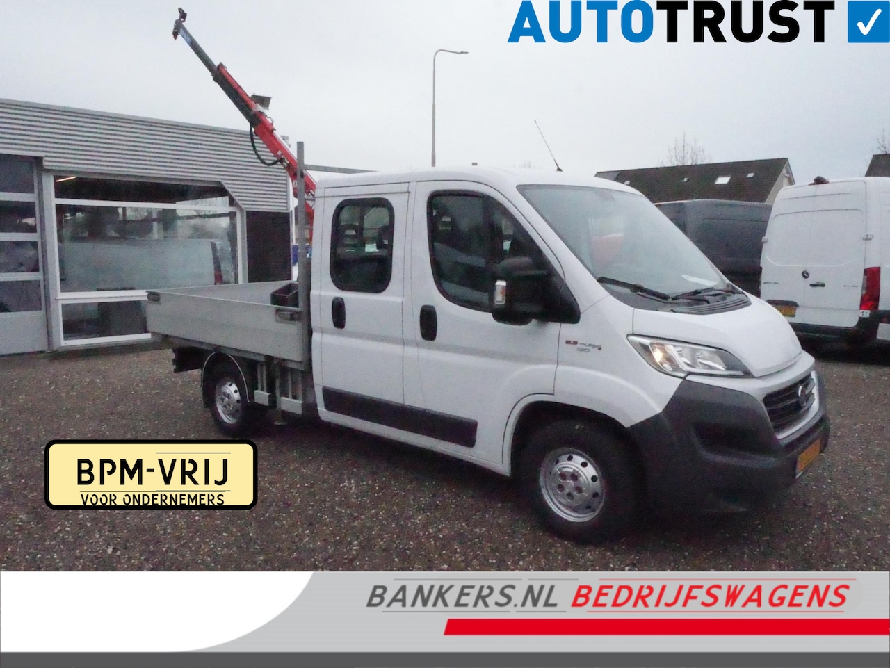 Fiat Ducato - 2.3 MJ 130PK Kraan Maxilift dubbel cabine open bak - AutoWereld.nl