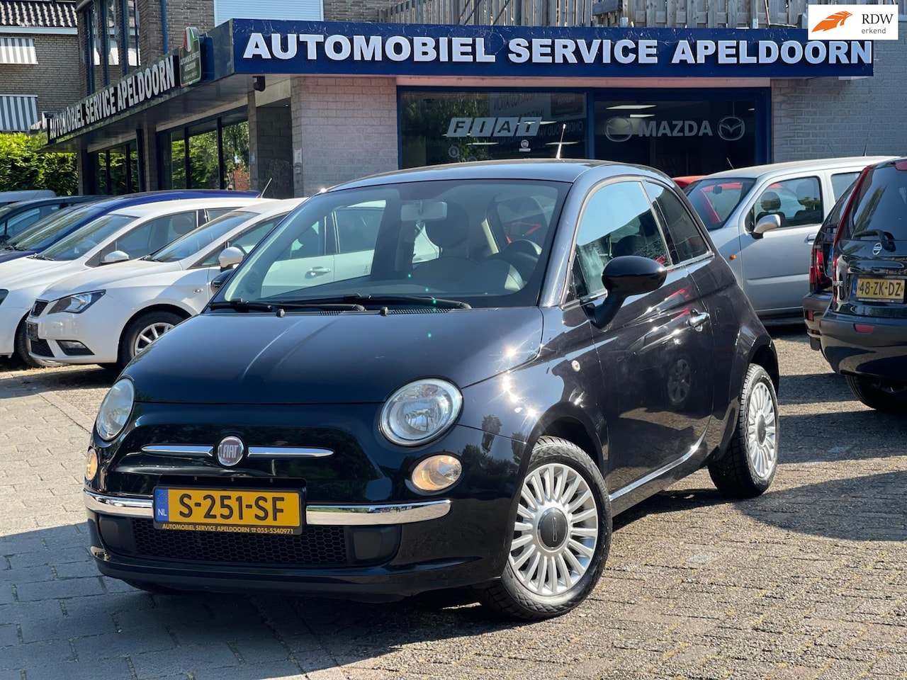 Fiat 500 - 1.2 Lounge*AIIRCO*GLAZEN DAK*AUX*LM.VELGEN*MF STUUR*ELLEK .PAKK - AutoWereld.nl