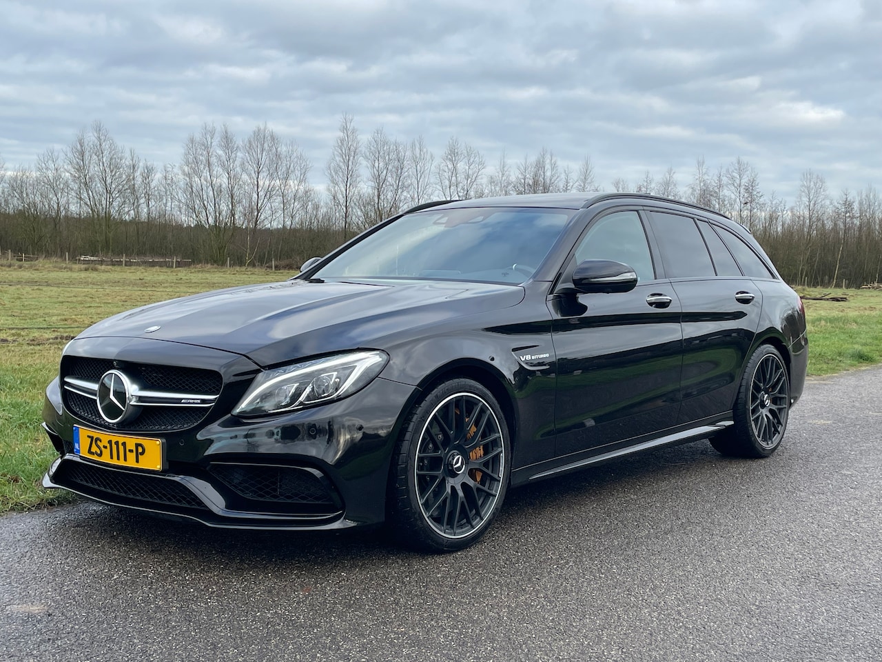 Mercedes-Benz C-klasse Estate - 63 AMG S Keramisch AMG Drivers Package Schaalstoelen 360gr Camera Dealer onderhoud - AutoWereld.nl