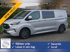 Ford Transit Custom - 300L 170PK DC Limited AUT BPM VRIJ Navi, ACC, Trekhaak, 360° Cam, 17" LM, Elec. Schuifdeur