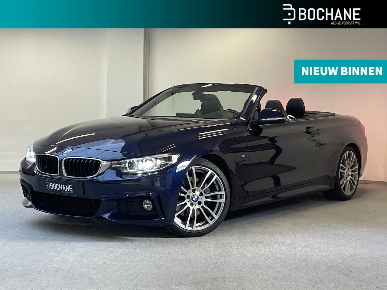 BMW 4-serie Cabrio - 420i M-Sport | LEDER | 19" LMV | H&K | HEAD UP | STOEL/STUUR.V.W. | CAMERA | ORG.NL | - AutoWereld.nl