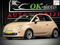 Fiat 500 C - 1.2 lounge Cabrio Beige/Bruin/Cappuccino/airco/PDC/Blue&me