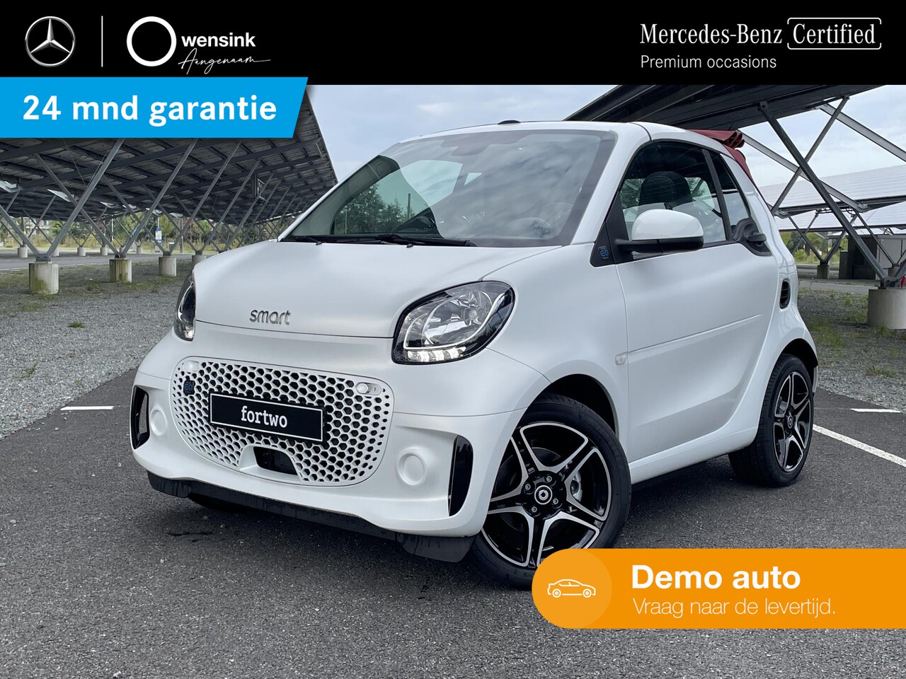 Smart Fortwo cabrio - EQ Comfort 18 kWh | Winterpakket | Rood dak | Carbon optiek interieur | Auto klimaat | App - AutoWereld.nl