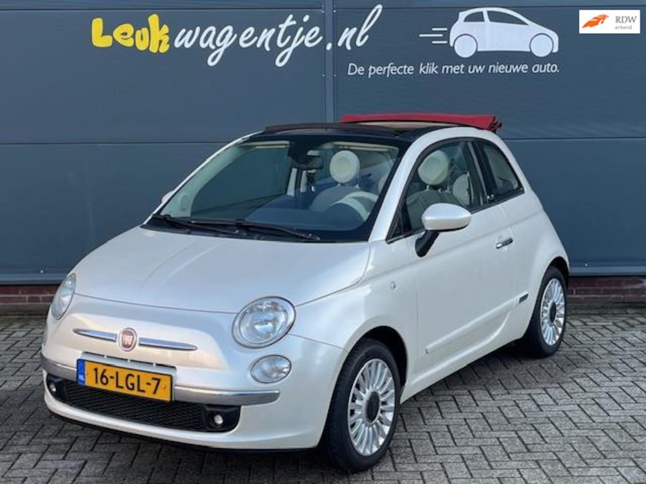 Fiat 500 C - 1.4 Lounge 100 PK *parelmoer *NL auto *topstaat - AutoWereld.nl