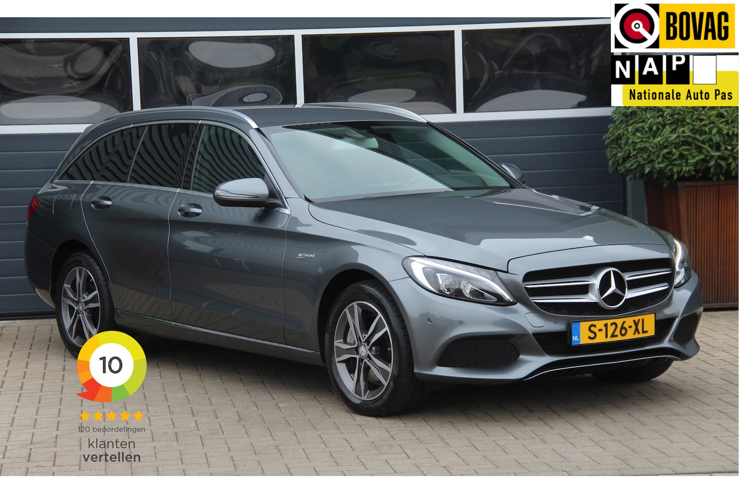 Mercedes-Benz C-klasse Estate - C-400 4MATIC Prestige 334Pk Navi | ECC | PDC | Cruise |  Half/Leder | Sportstoelen | Stoel - AutoWereld.nl