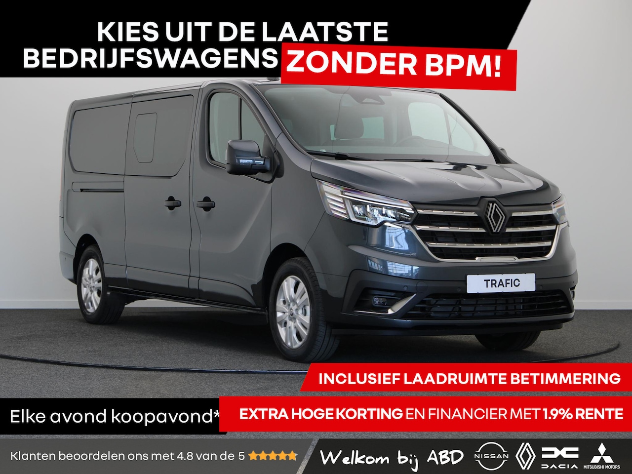 Renault Trafic - 2.0 dCi EDC 170pk T29 L2H1 Extra DC | Schuifdeur links | Trekhaak | Laadruimtebetimmering - AutoWereld.nl