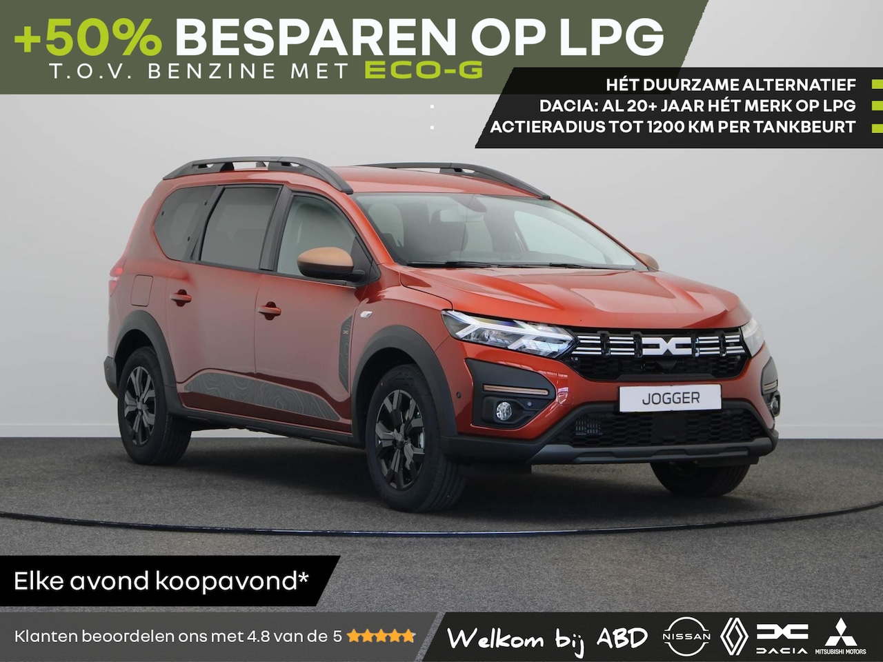 Dacia Jogger - TCe 100pk ECO-G Extreme 5p. | Parkeersensoren voor/achter | Auto. parkeerrem | Blind spot - AutoWereld.nl