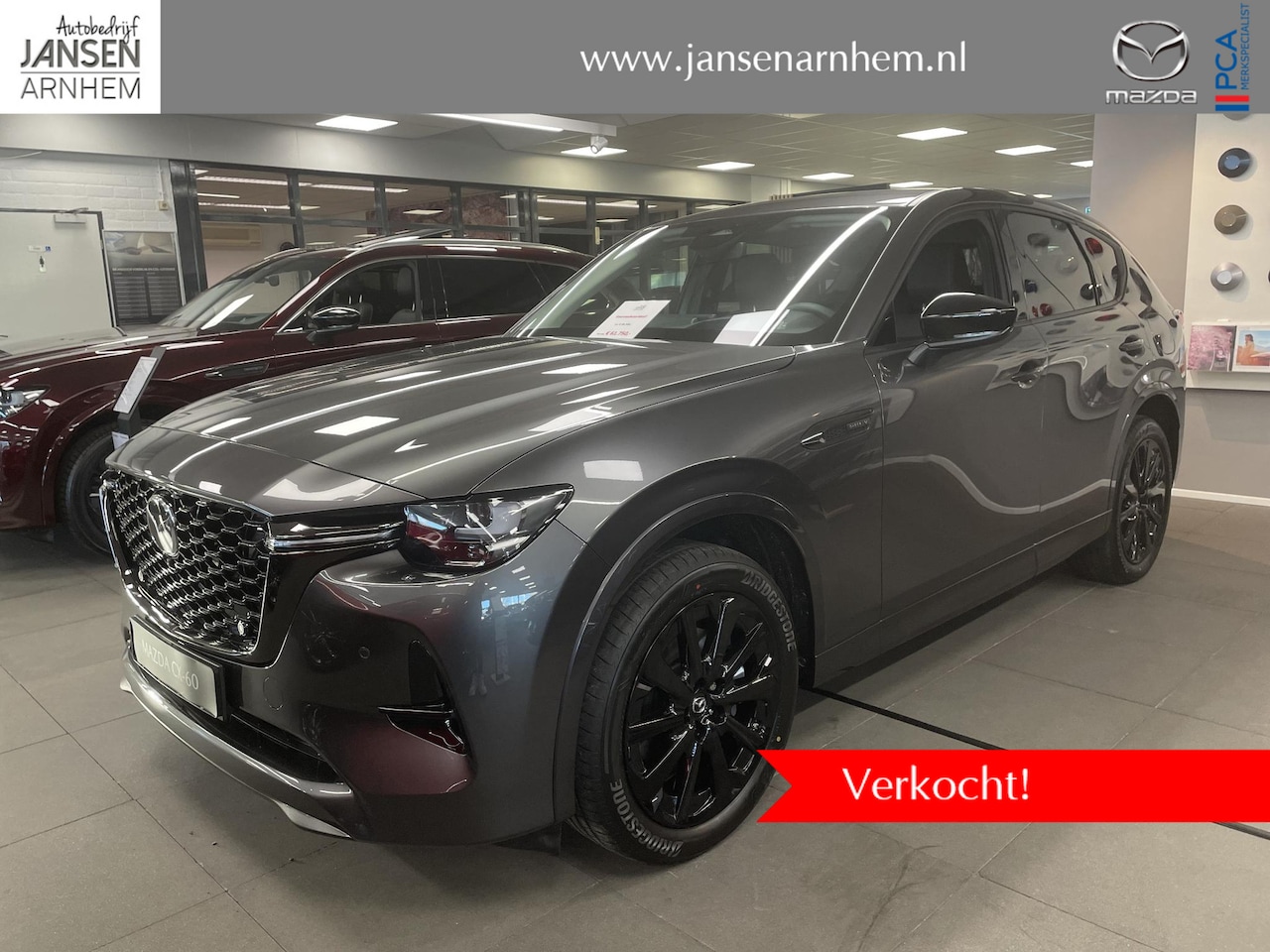 Mazda CX-60 - 2.5 E-SKYACTIV PHEV Homura 2.5 e-SkyActiv PHEV Homura , Nieuw! Voorraadvoordeel €6.839,-, Automaat, Leder, Bose, 360 - AutoWereld.nl