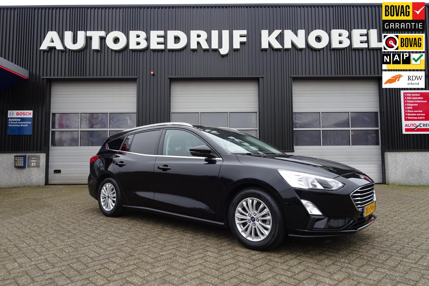 Ford Focus Wagon - 1.0 EcoBoost Titanium Business 1.0 EcoBoost Titanium Business, NL AUTO, NAP, 125PK, CARPLAY, NAVI, DEALER OH - AutoWereld.nl