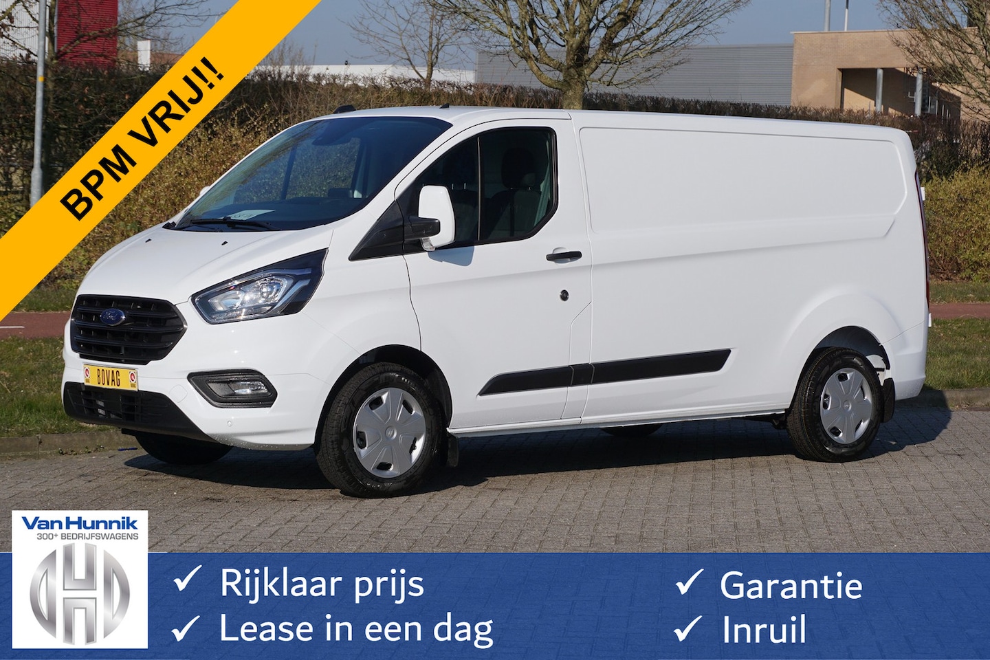 Ford Transit Custom - 300L 130 PK Trend AUT BPM VRIJ! Airco, Cruise, Cam, Apple CP/Android A, Trekhaak!! NR. 105 - AutoWereld.nl