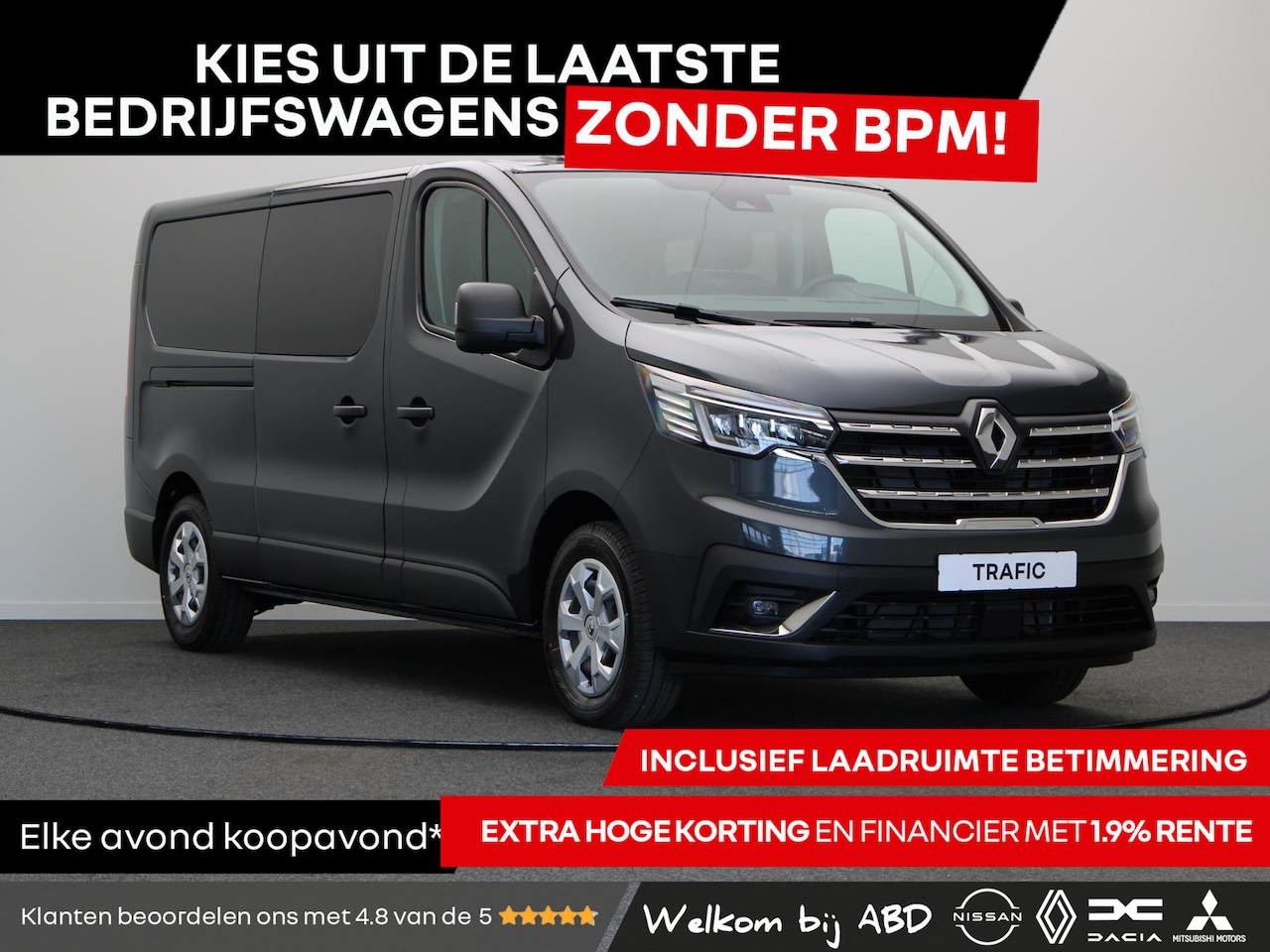 Renault Trafic - 2.0 dCi 130pk T30 L2H1 DC Advance | Dubbel cabine | BPM Voordeel | Hoge korting | Lage ren - AutoWereld.nl