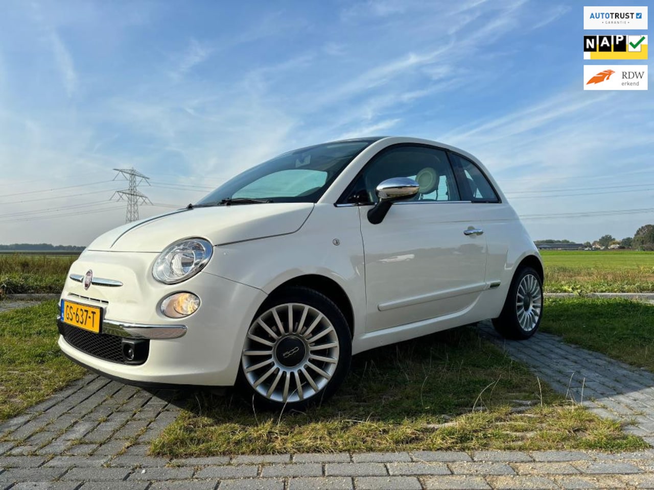 Fiat 500 - 0.9 TwinAir Turbo Rivièra Maison [ Clima Panorama-dak Parkeersensoren ] - AutoWereld.nl