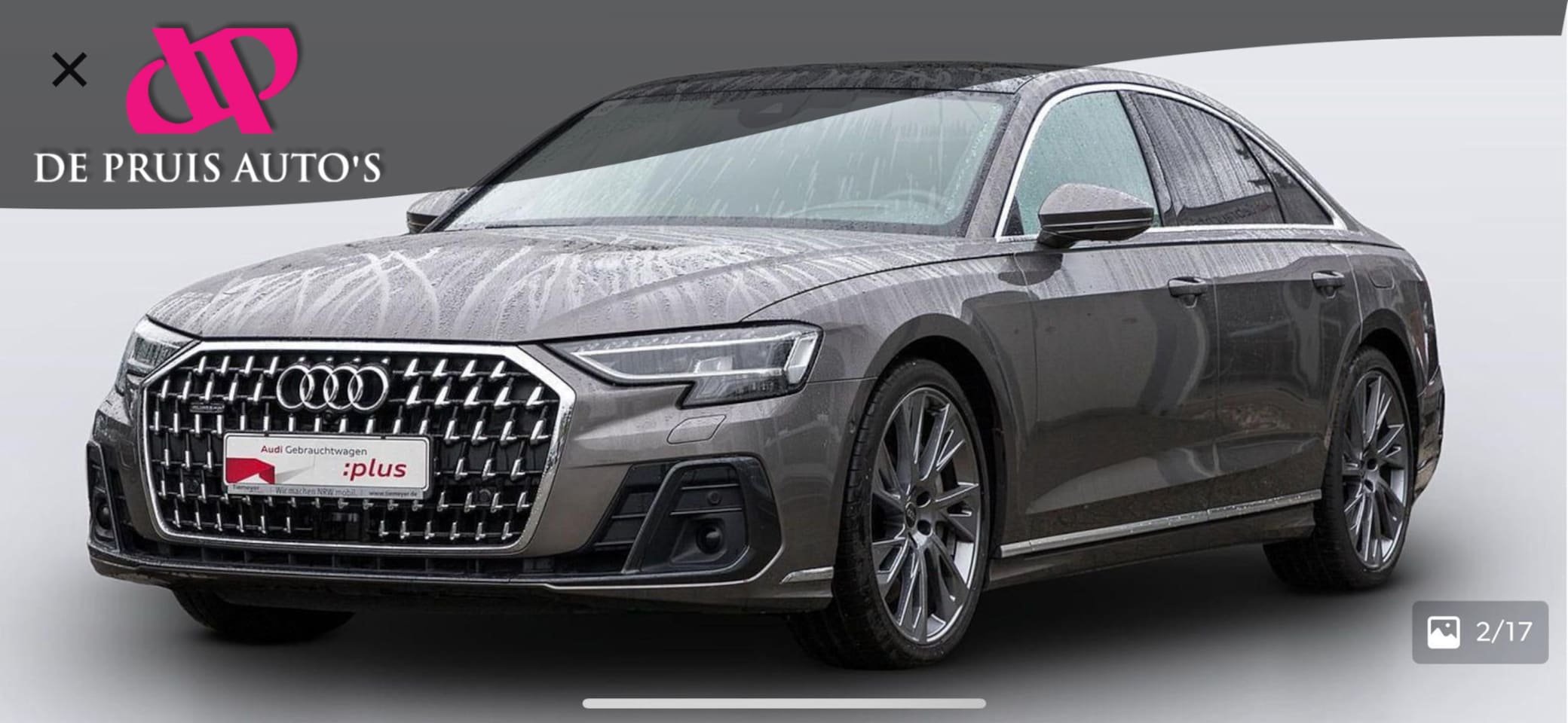 Audi A8 - 60 TFSIe Pano 4 Wielbesturing Headup 21 inch B&O 4x Masage 360°-camera  Super Vol - AutoWereld.nl