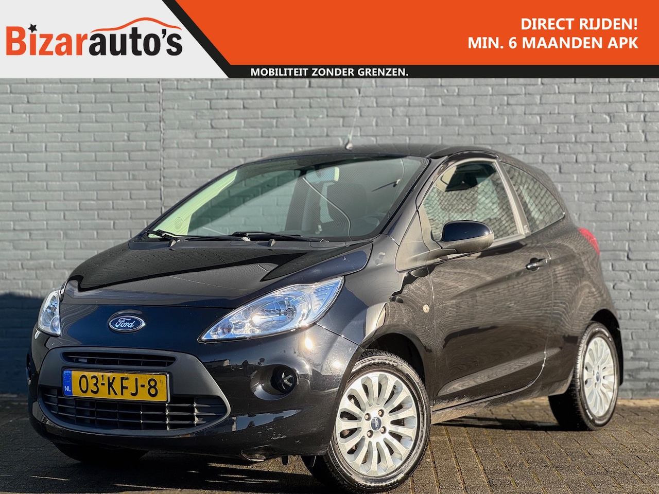 Ford Ka - 1.2 Comfort | Elec.ramen | Lichtmetalen wielen | Zwart - AutoWereld.nl