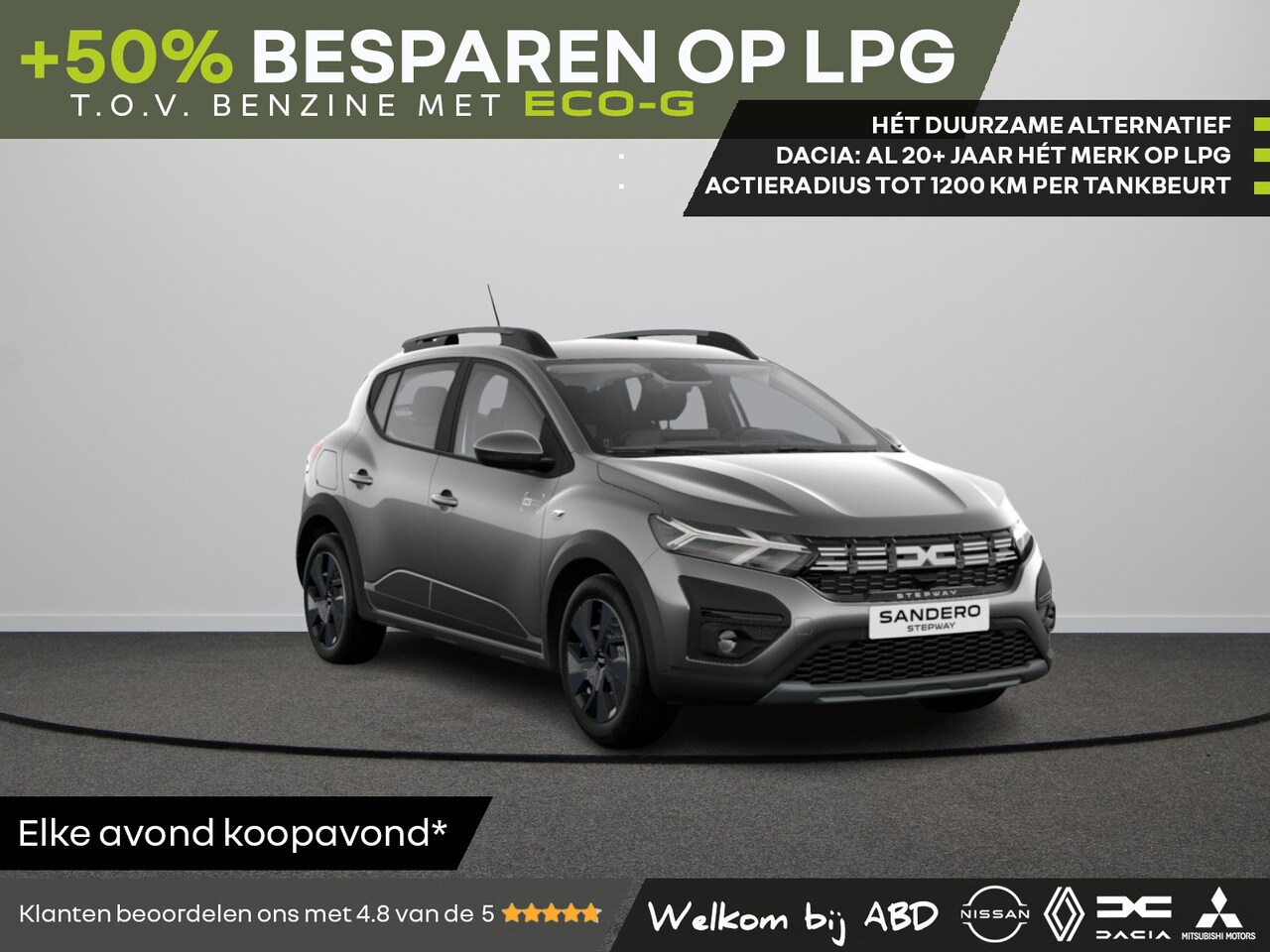 Dacia Sandero Stepway - TCe 100 ECO-G 6MT Expression | Bekleding 'Stepway' | Cruise Control en snelheidsbegrenzer - AutoWereld.nl