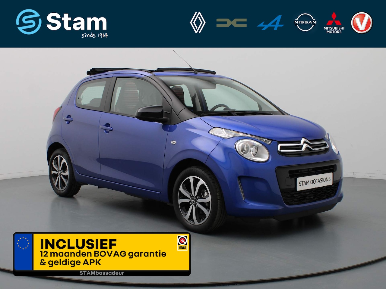 Citroën C1 - 73pk VTi Airscape Shine Airco | Camera | Carplay | Stoffen vouwdak - AutoWereld.nl