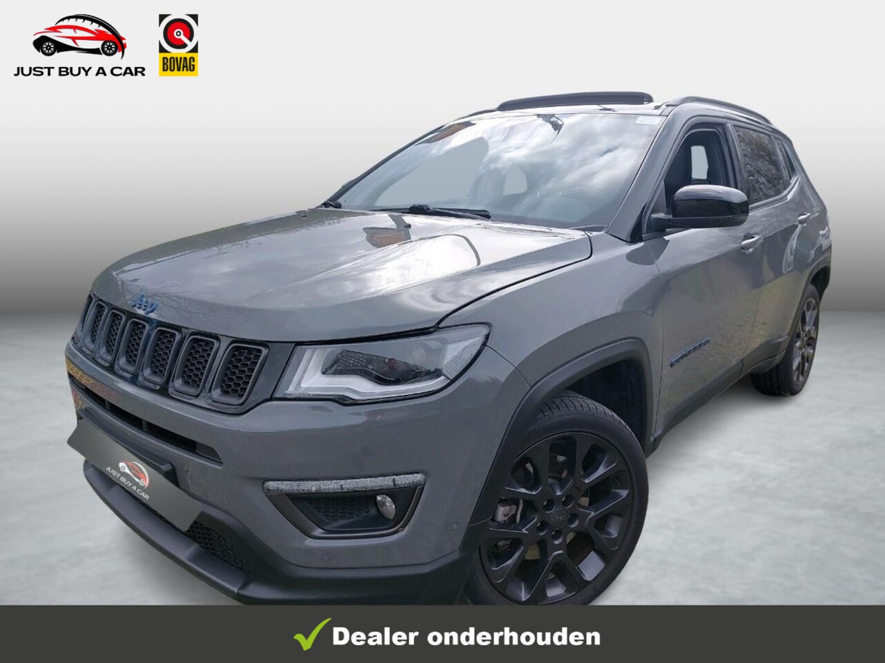 Jeep Compass - 4xe 240 Plug-in Hybrid Electric S Panorama dak / 4x4 (vierwielaandrijving) / Apple CarPlay - AutoWereld.nl