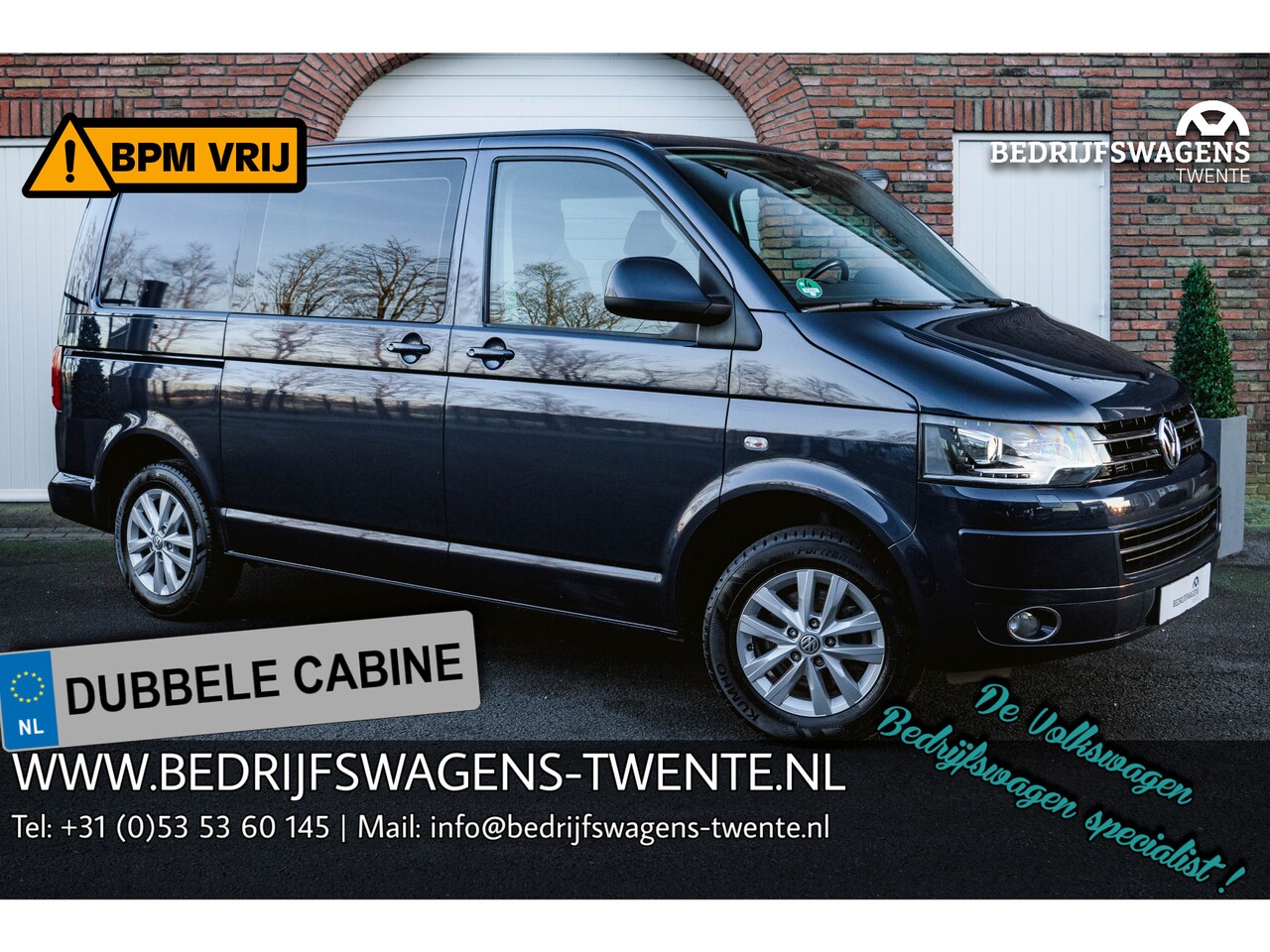 Volkswagen Transporter - 2.0 TDI 115PK L1H1 DUB/CAB Comfortline LED | NAVI | Cruise Control | LM-Velgen | Trekhaak - AutoWereld.nl