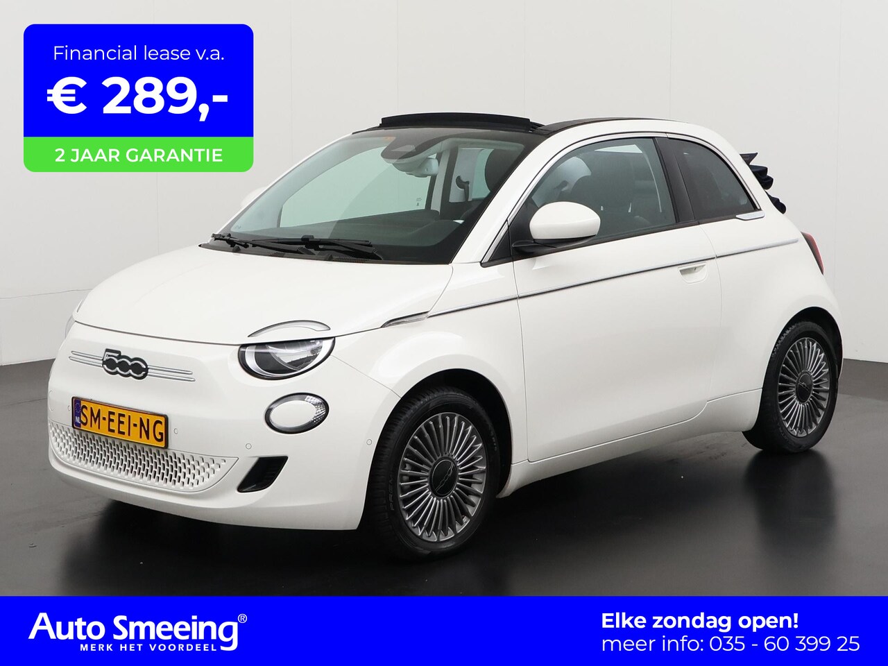 Fiat 500e - Cabrio 42 kWh | Camera | Stoelverwarming | Apple Carplay | Zondag Open! - AutoWereld.nl