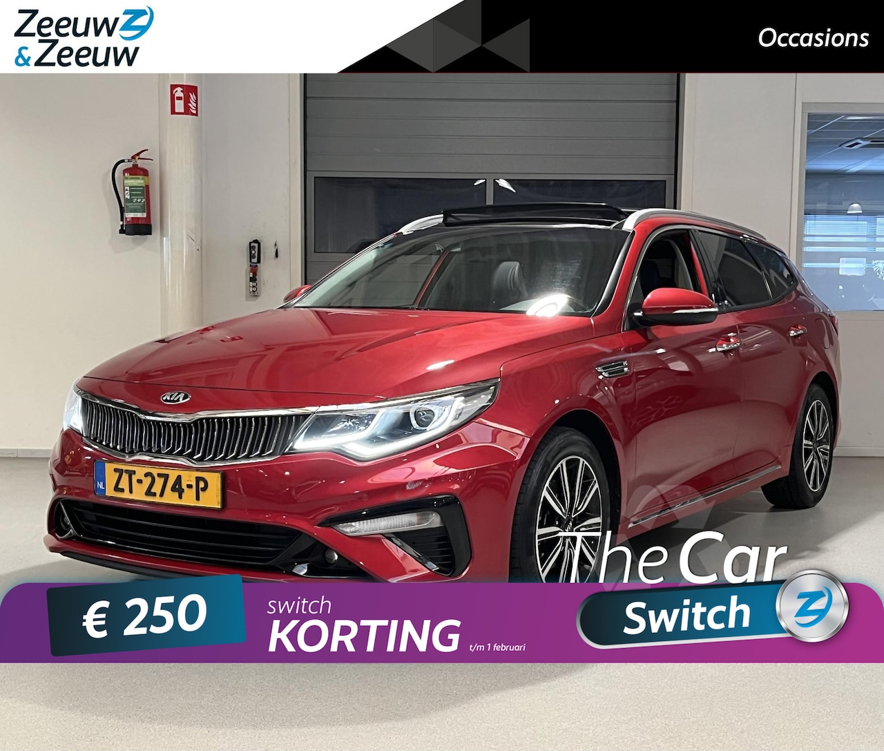 Kia Optima Sportswagon - 1.6 T-GDI DynamicPlusLine | Navi | Parkeersensoren voor + Achter | 17”Lichtmetalen Velgen - AutoWereld.nl