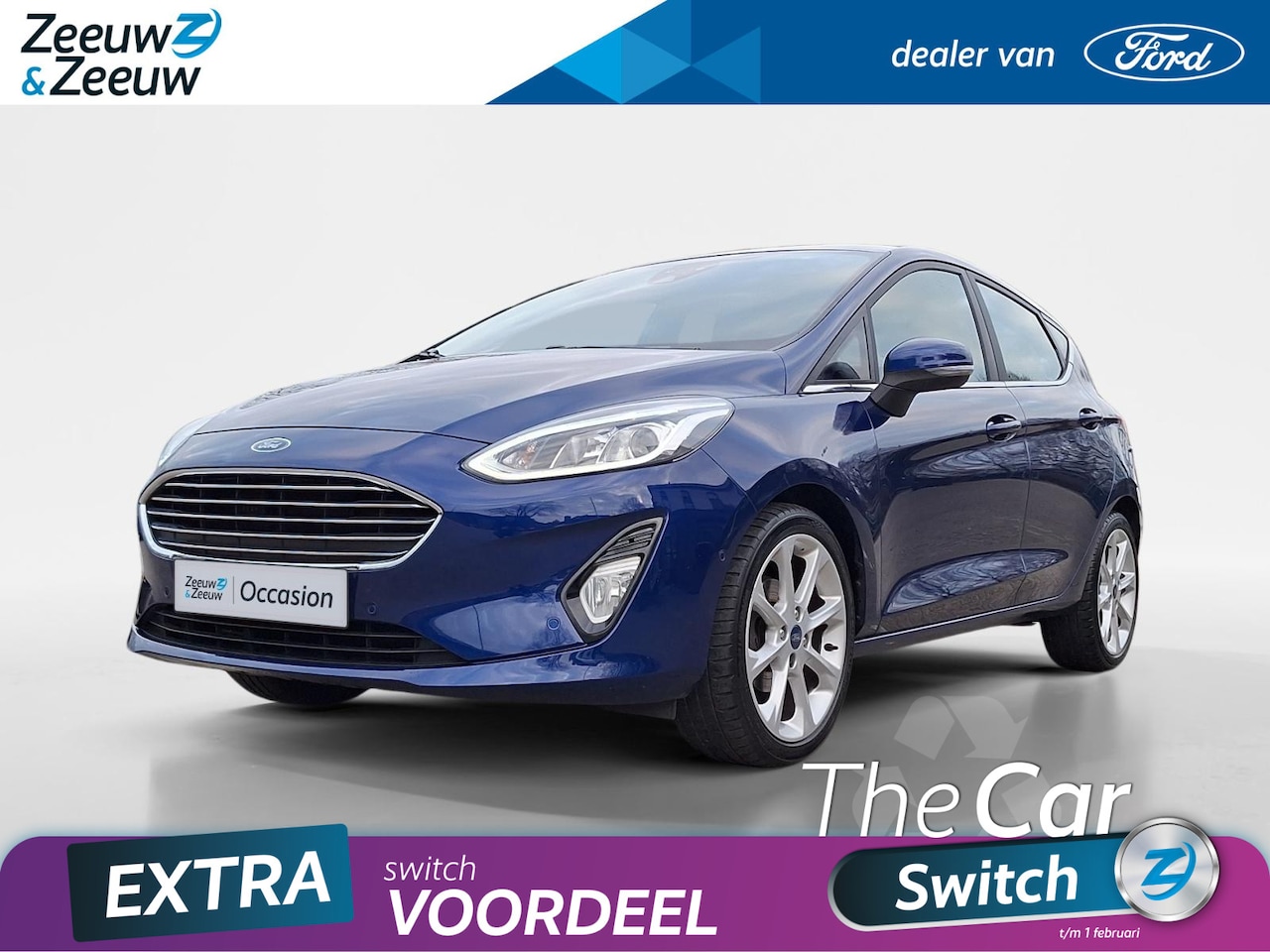 Ford Fiesta - 1.0 EcoBoost Titanium | Dealer onderhouden! | Navigatie | Parkeersensoren | DAB+ | B&O Aud - AutoWereld.nl