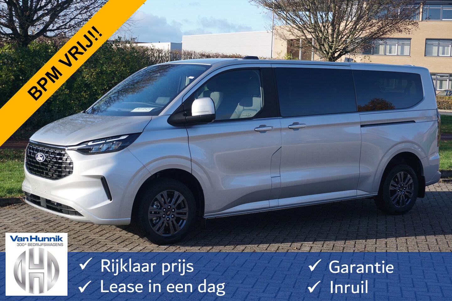 Ford Transit Custom Tourneo - 320L 170PK DC Limited AUT BPM VRIJ!! Leder, Sync4 Apple CP/Android A, Cam, LED!! NR. 614 - AutoWereld.nl