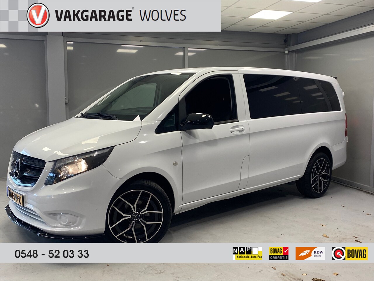 Mercedes-Benz Vito - Black & White Lang Edition 111CDi | 19' BI-Color velgen | Trekhaak | Betimmering | - AutoWereld.nl