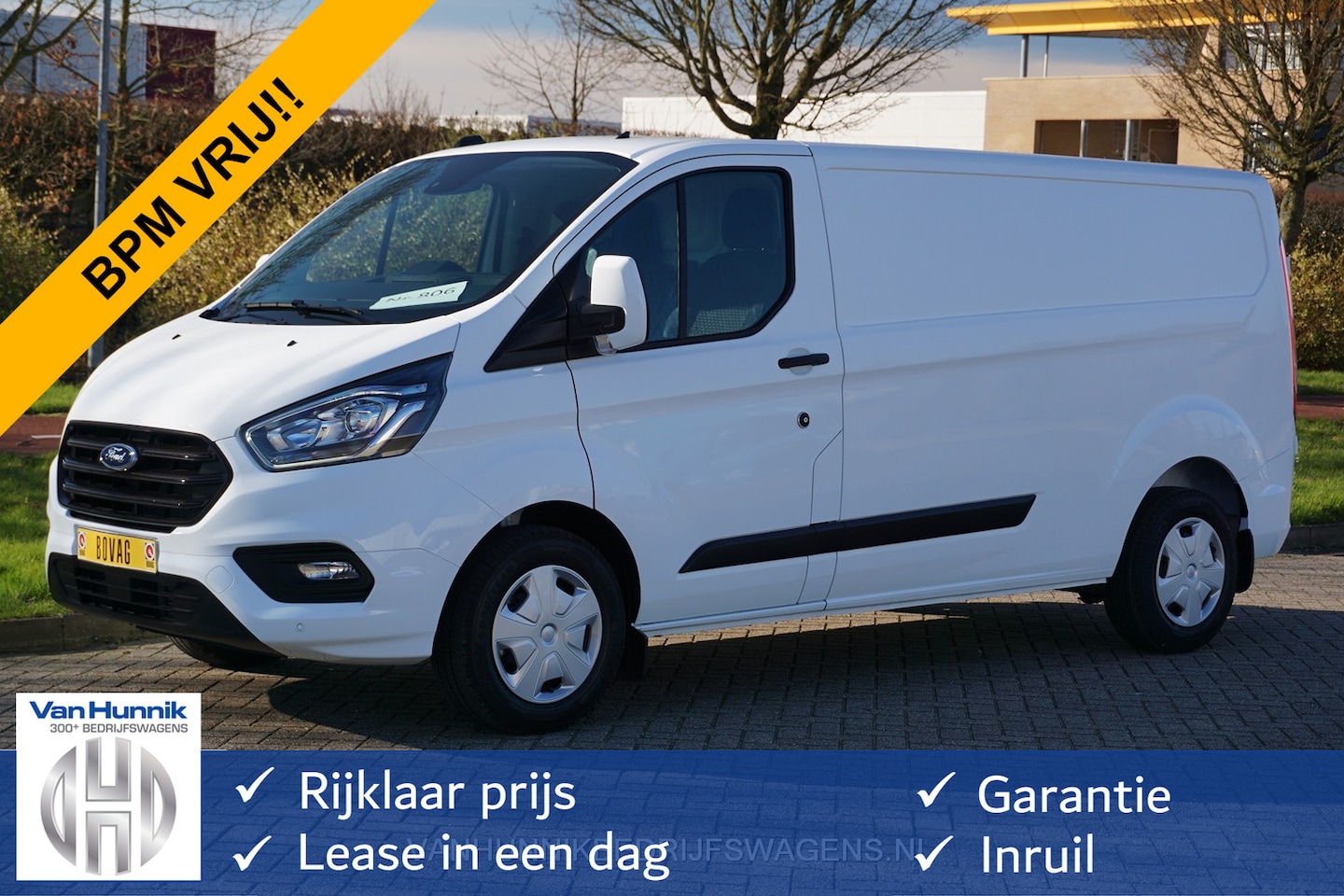 Ford Transit Custom - 340L 130PK Trend AUT BPM VRIJ!! Airco, Camera, Apple CP/Android Auto, Standkachel!! NR. 51 - AutoWereld.nl