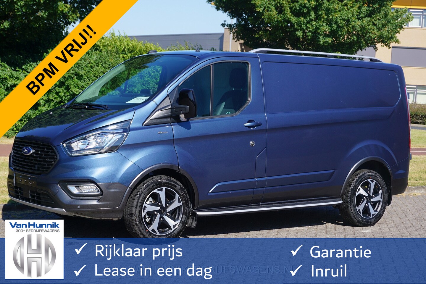 Ford Transit Custom - 300S Active 130PK BPM VRIJ!! Airco,  Cruise, Apple CP/ Android Auto, Camera, 17" LM Velg!! - AutoWereld.nl