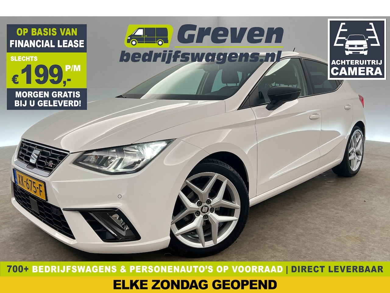 Seat Ibiza - 1.0 TSI FR Business Intense Camera Carplay Sfeerverl. LED Clima Cruise Navi PDC 17''LMV - AutoWereld.nl