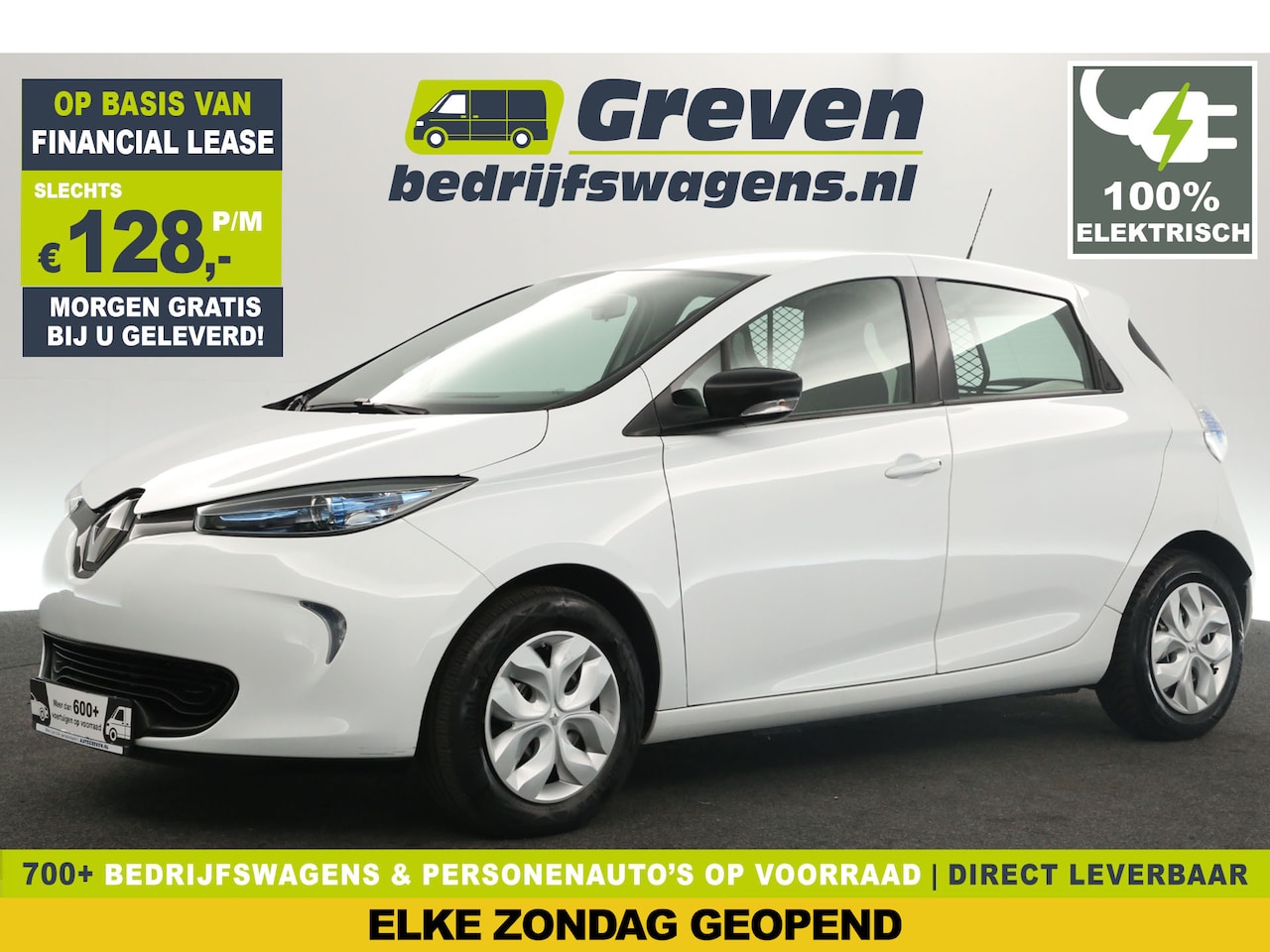 Renault Zoe - Cargo 40Kwh Huur-Accu | Grijs Kenteken | Elektrisch Automaat | 2 Persoons | Airco Cruise C - AutoWereld.nl