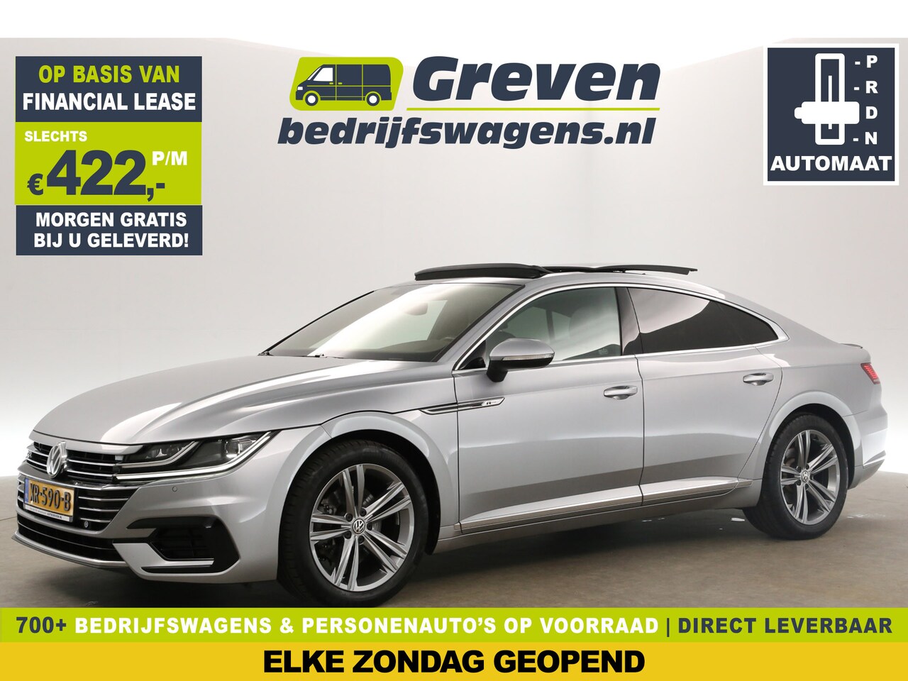 Volkswagen Arteon - 1.5 TSI R-line 150PK DSG Automaat Pano ACC Sfeer Clima Carplay PDC Navi LED Stoelverwarmin - AutoWereld.nl