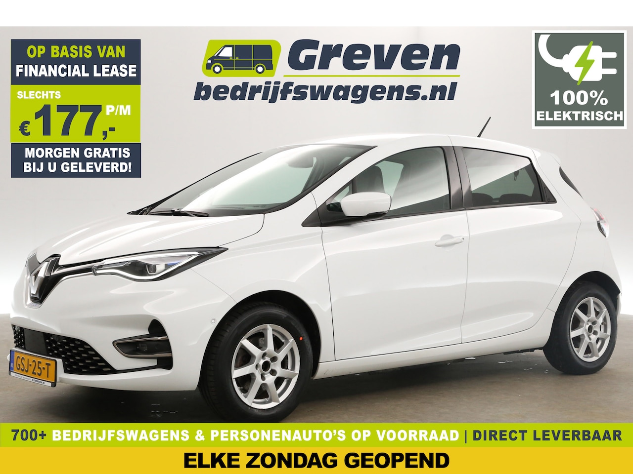 Renault Zoe - R135 Intens 52 kWh | Huur Accu 136PK Elektrisch Automaat Clima Cruise Camera Carplay Stoel - AutoWereld.nl