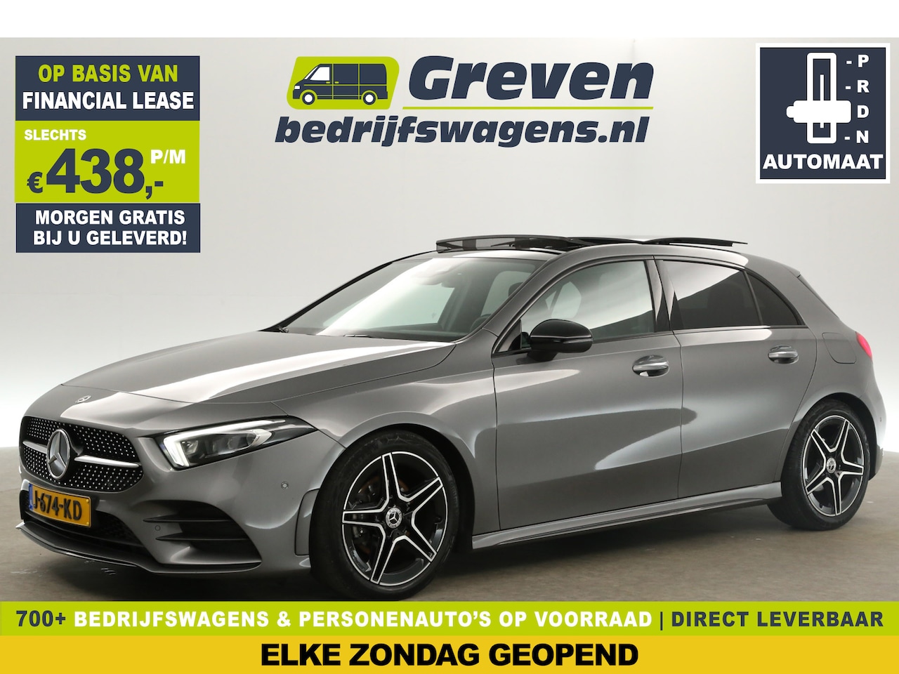 Mercedes-Benz A-klasse - 180 AMG Automaat LED Pano Sfeerverl. Camera Clima Cruise Navi PDC Memory-Seat 18"LMV - AutoWereld.nl