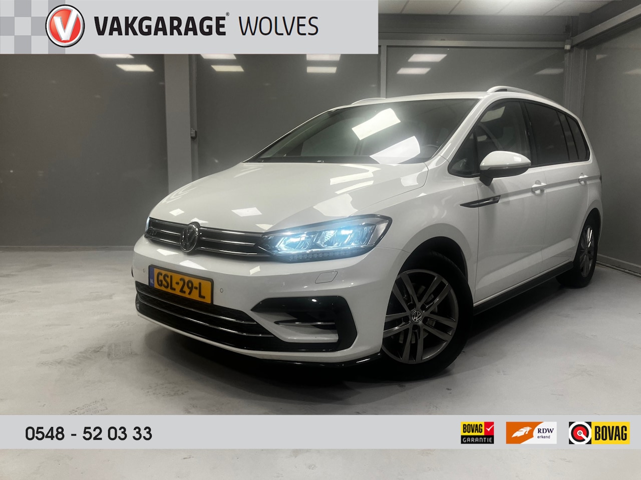 Volkswagen Touran - R-Line 1.5TSi DSG | 7-persoons | LED | Camera | Cruise control adaptief | - AutoWereld.nl